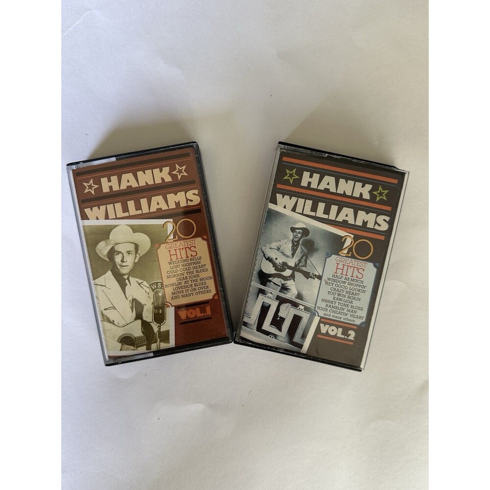Hank Williams Greatest Hits Volume 1 And 2 On Cassette Tapes